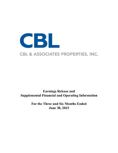Thumbnail CBL Properties
 Quarterly Report 2015-q2