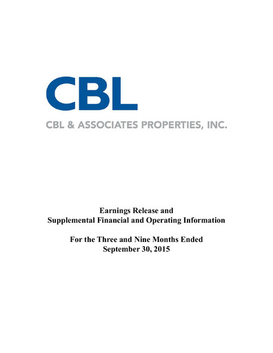 Thumbnail CBL Properties
 Quarterly Report 2015-q3