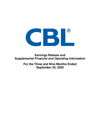 Thumbnail CBL Properties
 Quarterly Report 2020-q3