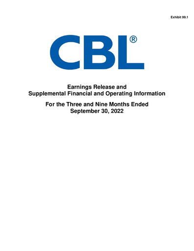 Thumbnail CBL Properties
 Quarterly Report 2022-q3