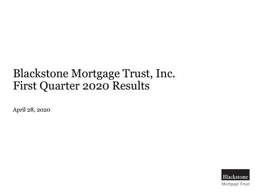 Miniature Blackstone Mortgage Trust
 Rapport trimestriel 2020-q1