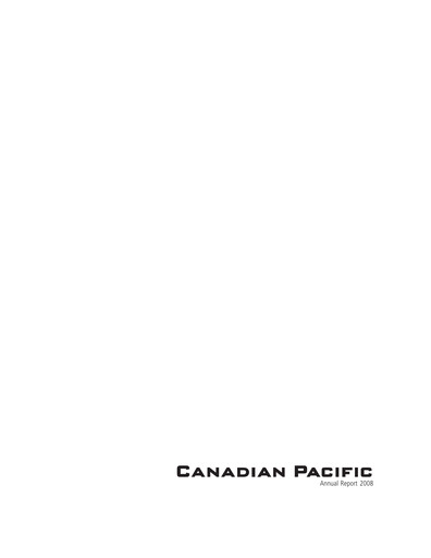 Thumbnail CPKC (Canadian Pacific Kansas City) Annual Report 2008