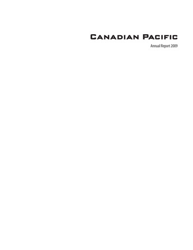 Thumbnail CPKC (Canadian Pacific Kansas City) Annual Report 2009