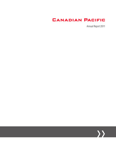 Thumbnail CPKC (Canadian Pacific Kansas City) Annual Report 2011