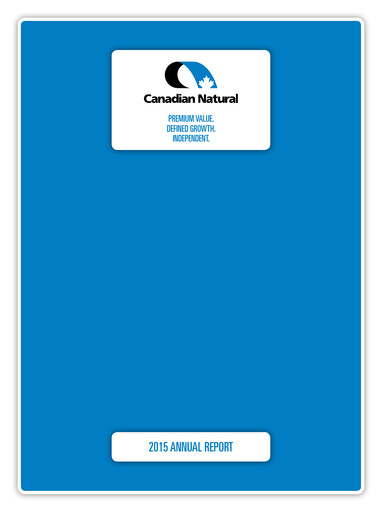 Thumbnail Canadian Natural Resources Annual Report 2015