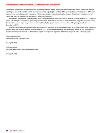Thumbnail Canadian National Railway Financial Statement 2019