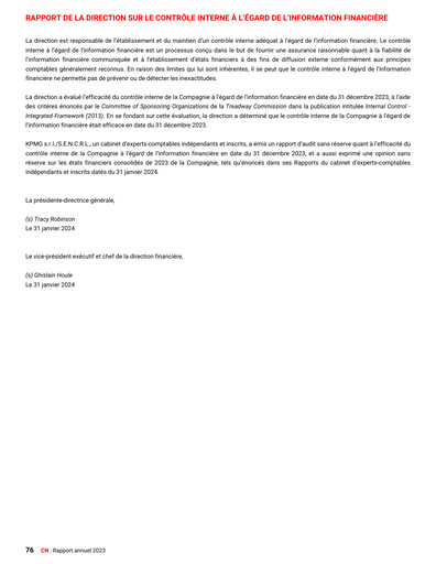 Thumbnail Canadian National Railway Financial Statement 2023