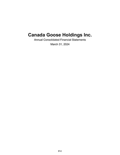 Thumbnail Canada Goose
 Financial Statement fy2024