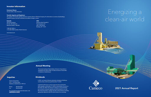 Thumbnail Cameco
 Annual Report 2021