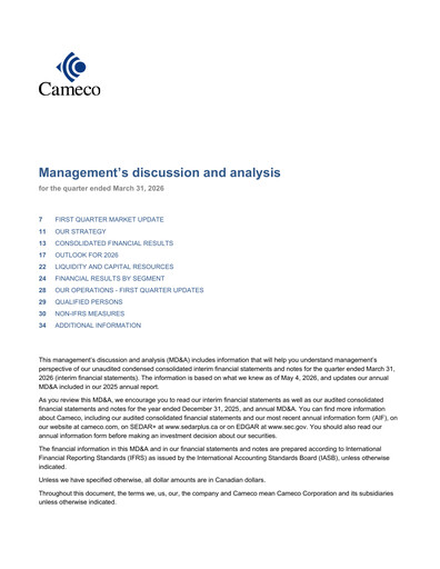 Thumbnail Cameco
 Quarterly Report 2026-q1