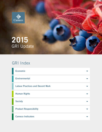 Thumbnail Cameco
 Sustainability Report 2015