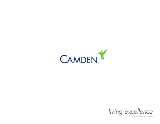 Thumbnail Camden Property Trust
 Annual Report 2000