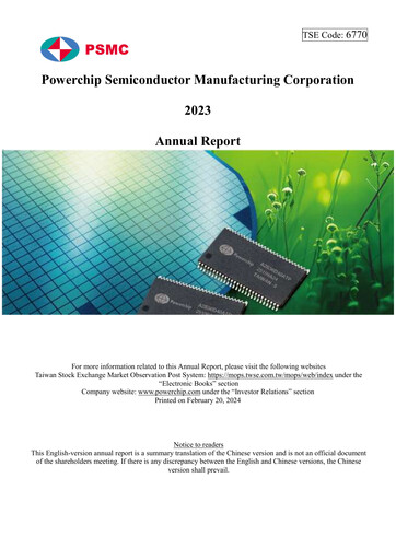 Thumbnail Powerchip Semiconductor Manufacturing Annual Report 2023
