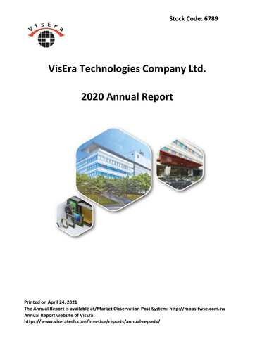 Thumbnail VisEra Technologies Annual Report 2020