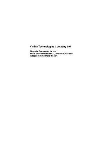 Thumbnail VisEra Technologies Financial Statement 2025