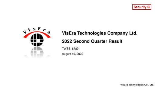 Thumbnail VisEra Technologies Quarterly Report 2022-q2