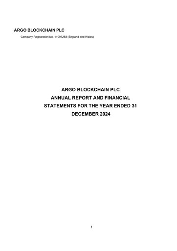 Thumbnail Argo Blockchain Annual Report 2024