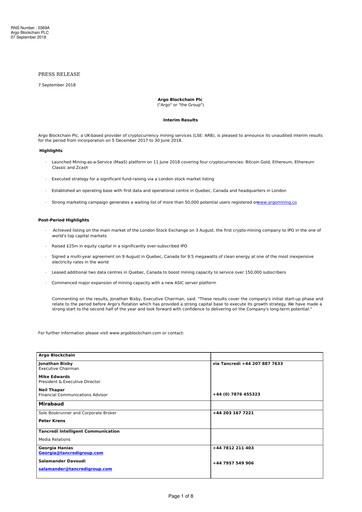 Thumbnail Argo Blockchain Half-year Report 2018-h1