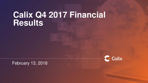 Thumbnail Calix Quarterly Report 2017-q4