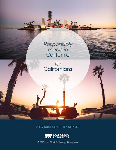Thumbnail California Resources Corporation
 Sustainability Report 2024