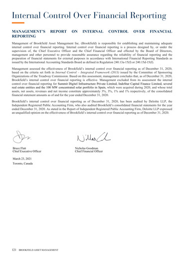 Miniature Brookfield Infrastructure Partners
 Bilan financier 2020