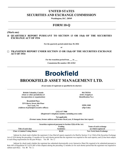 Thumbnail Brookfield Asset Management Quarterly Report 2026-q2