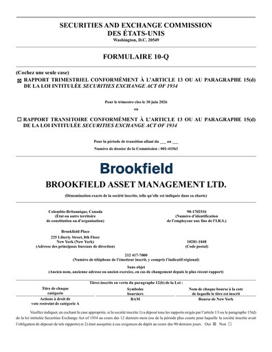 Thumbnail Brookfield Asset Management Quarterly Report 2026-q2