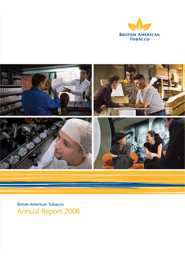 Thumbnail British American Tobacco Annual Report 2008
