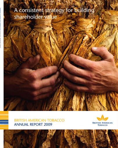 Thumbnail British American Tobacco Annual Report 2009