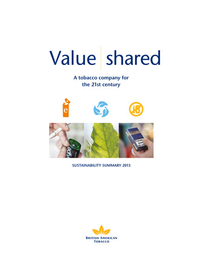 Thumbnail British American Tobacco Sustainability Report 2013