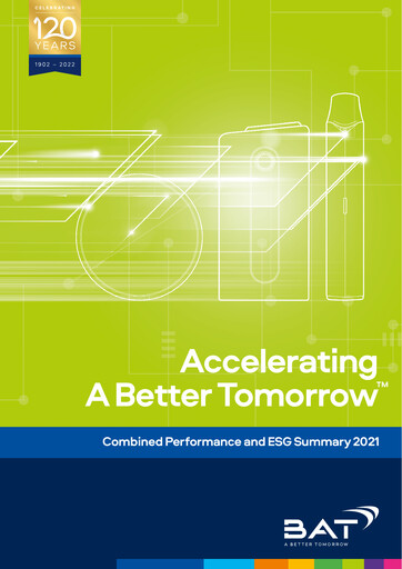 Thumbnail British American Tobacco Sustainability Report 2021
