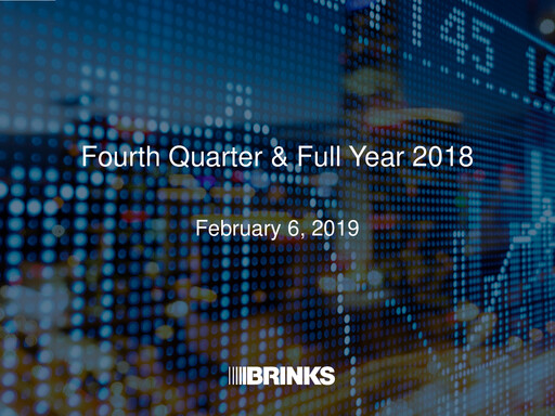 Thumbnail Brink's
 Quarterly Report 2018-q4