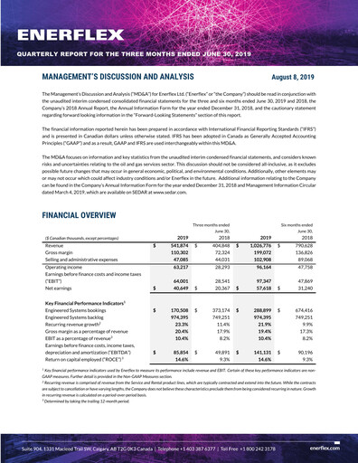 Thumbnail Enerflex Quarterly Report 2019-q2