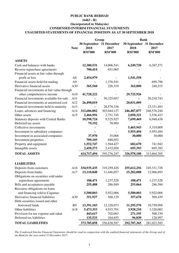 Thumbnail PBBank (Public Bank Bhd) Quarterly Report 2018-q3