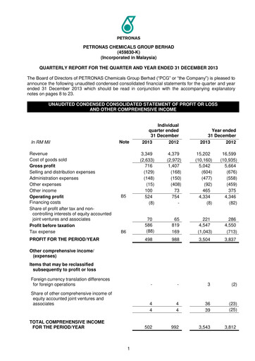 Miniature PChem (Petronas Chemicals Group) Rapport trimestriel 2013-q4