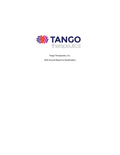 Vorschaubild Tango Therapeutics Jahresbericht 2022