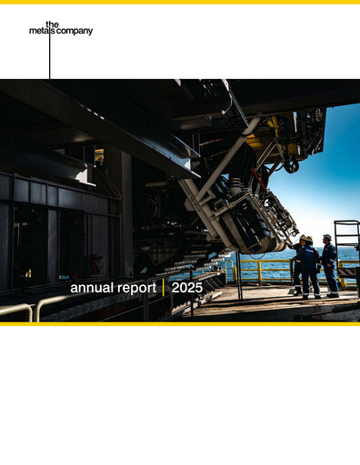 Thumbnail The Metals Company Annual Report 2025