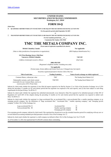 Thumbnail The Metals Company Quarterly Report 2025-q3