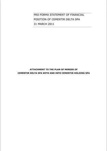 Thumbnail Cementir Financial Statement 2011