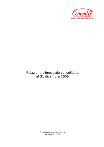 Thumbnail Cementir Quarterly Report 2006-q4