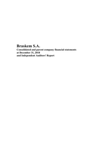 Thumbnail Braskem Financial Statement 2018