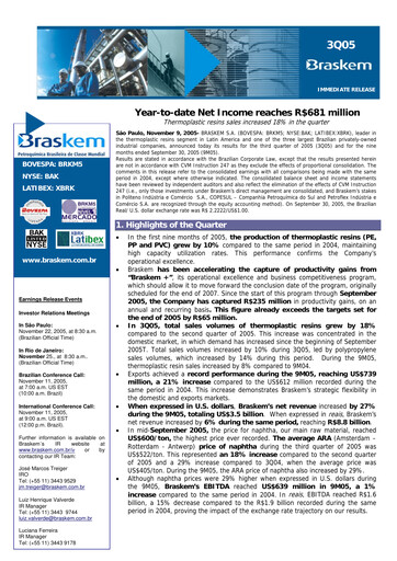 Thumbnail Braskem Quarterly Report 2005-q3