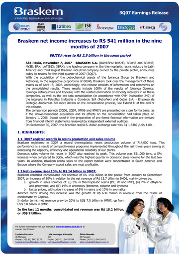 Thumbnail Braskem Quarterly Report 2007-q3