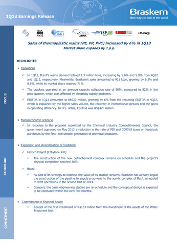 Thumbnail Braskem Quarterly Report 2013-q1