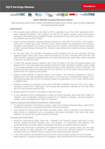 Thumbnail Braskem Quarterly Report 2015-q2