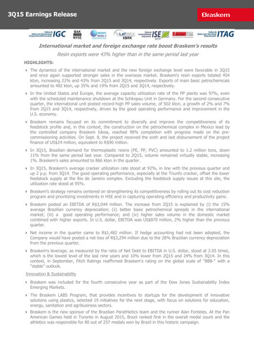 Thumbnail Braskem Quarterly Report 2015-q3