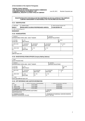 Vorschaubild Brasil Agro Finanzmitteilung fy2010