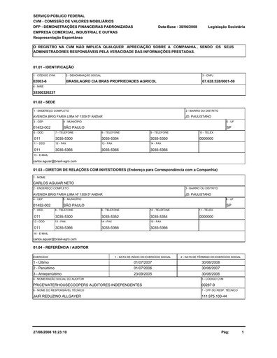 Vorschaubild Brasil Agro Finanzmitteilung fy2008