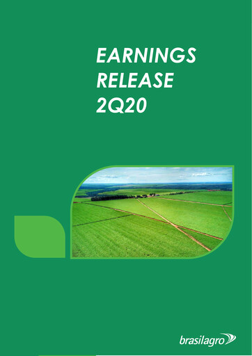 Vorschaubild BrasilAgro Quartalsbericht fy2020-q2