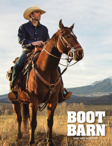 Thumbnail Boot Barn Holdings
 Annual Report 2018
